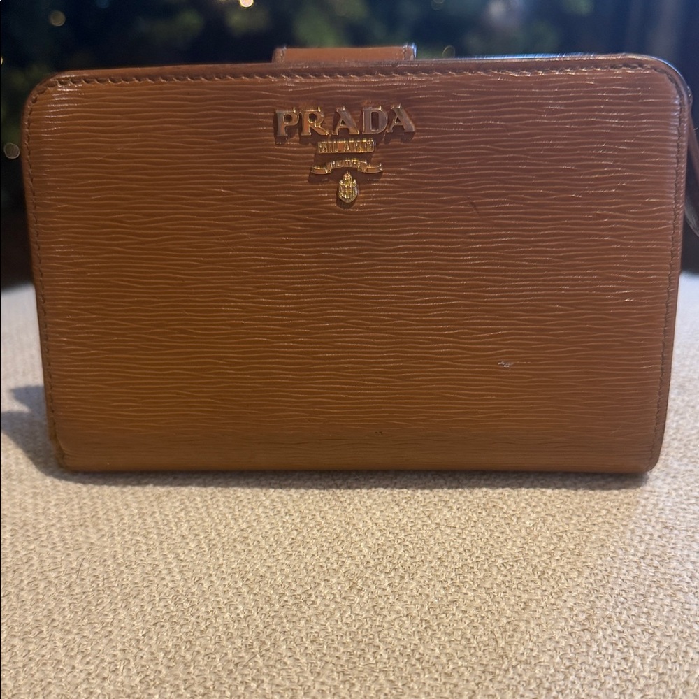 Prada Tan Epi Leather Wallet